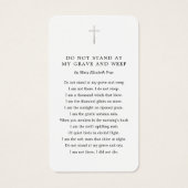 Carte de poème commémorative de la célébration de  (Dos)