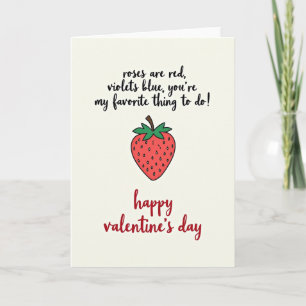 Carte de poème d'amour drôle pour la Saint-Valenti