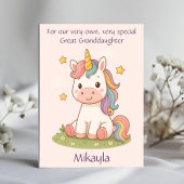 Carte de poème d'anniversaire de la grande petite-