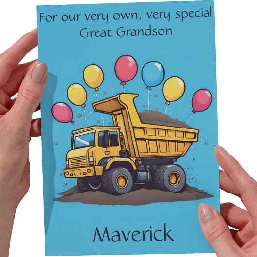 Carte de poème d'anniversaire du grand-fils custom