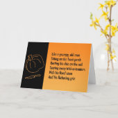 Carte de poème de métaphore de Halloween - (Fleur jaune)