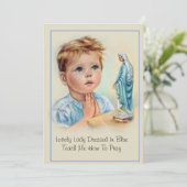 Carte de poème de prière catholique Vierge Sainte  (Debout devant)