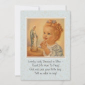 Carte de poème de prière catholique Vierge Sainte  (Devant)