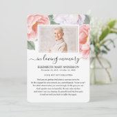 Carte de poème de Sympathie pour les funérailles d (Debout devant)