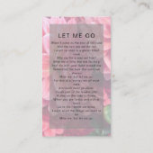 Carte de poème funéraire | Floral Dahlias (Dos)