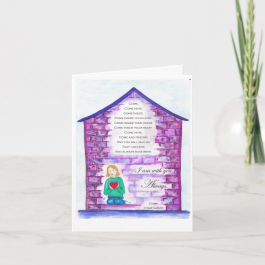 carte de poème illustrée avec beauté 'L'Invitation (Devant)