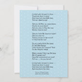 Carte de poésie catholique de prière de la Vierge  (Dos)