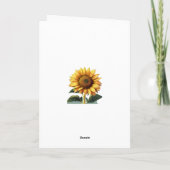 Carte de poésie Sunflower Serenade (Dos)