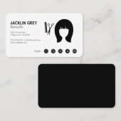 Carte de poinçon de fidélité coiffeuse (Devant / Derrière)