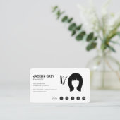 Carte de poinçon de fidélité coiffeuse (Debout devant)