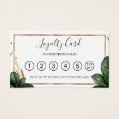 Carte de poinçon de fidélité Feuille Tropical d'ét (Devant)