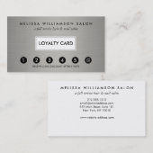 Carte de poinçon fidélité simple Faux Silver (Devant / Derrière)