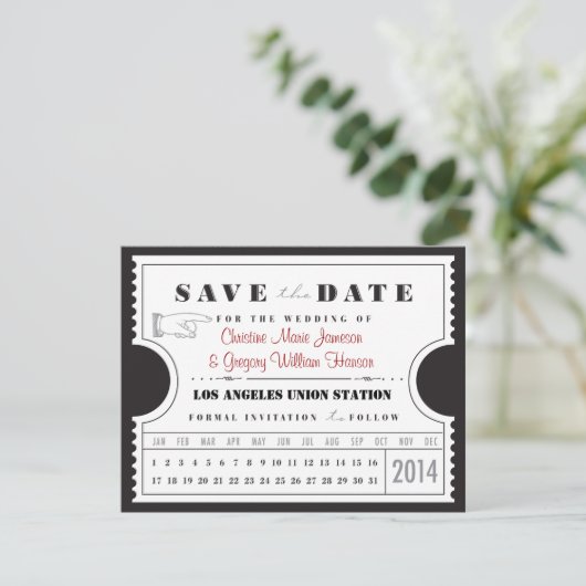 Carte de poinçonnage Enregistrer la date (Debout devant)