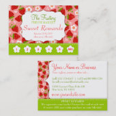 Carte de poinçonnage Promo Rewards de fraises (Devant / Derrière)