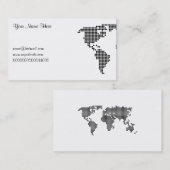 Carte de point de polka, votre nom ici, (Devant / Derrière)