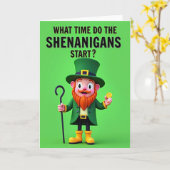 Carte de pointage de farces de Leprechaun (Fleur jaune)