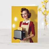 Carte de pointage du Retro Kitchen Toast Time (Fleur jaune)