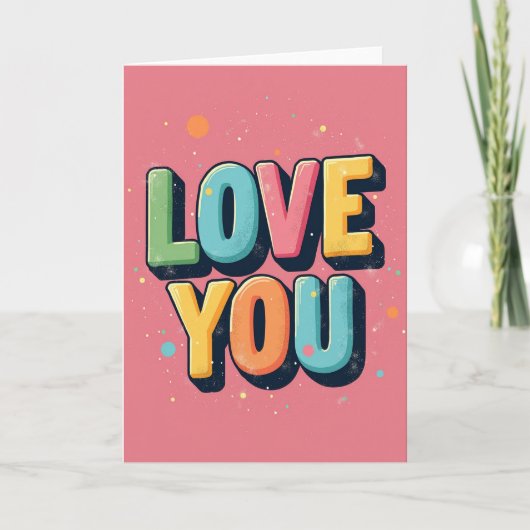 Carte de points Simple Love You (Devant)