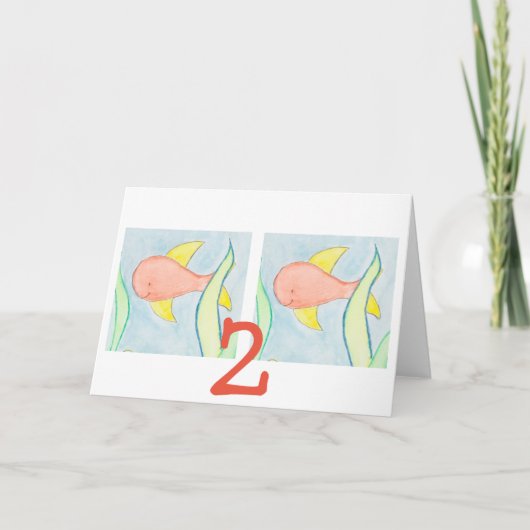 Carte de poisson d'anniversaire (Devant)
