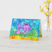 Carte de poisson de batik (Fleur jaune)