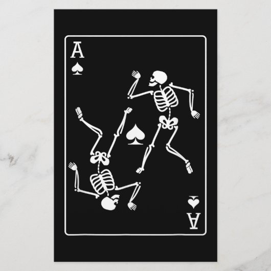 Carte de Poker Ace Jeu Carte Skeleton (Devant)