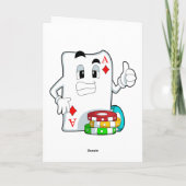 Carte de poker avec jetons de poker (Dos)