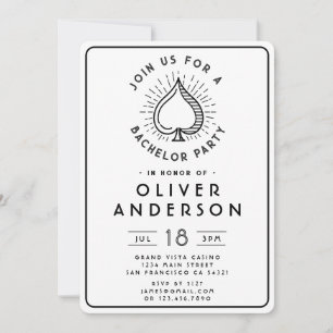 Carte de Poker moderne Casino Bachelor Party Bla