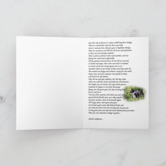 Carte de pont Rainbow Basenji (Intérieur)