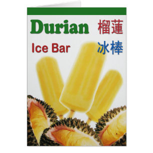 Carte de Popsicle de Durian Ice Bar Tropical Fruit