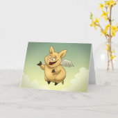 Carte de porc de vol (Fleur jaune)