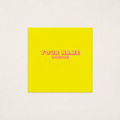 Carte de porte-oreille jaune et rose néon clair (Devant)