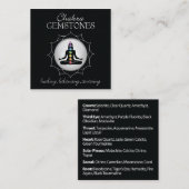 Carte de portefeuille de pierre gemme de Chakra (Devant / Derrière)