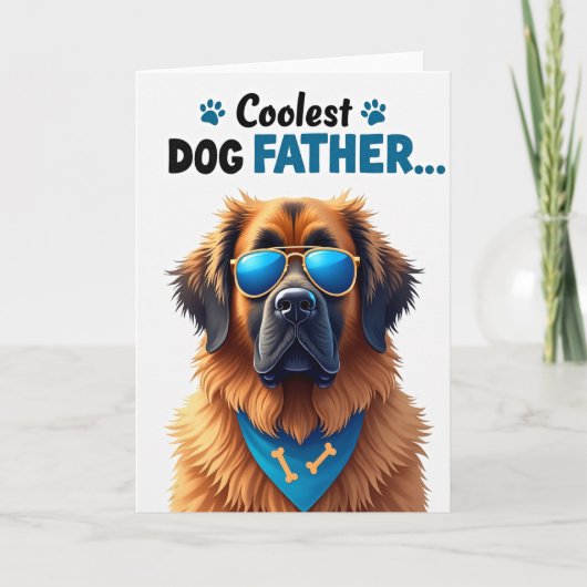 Carte de portrait cool de papa de chien (Devant)