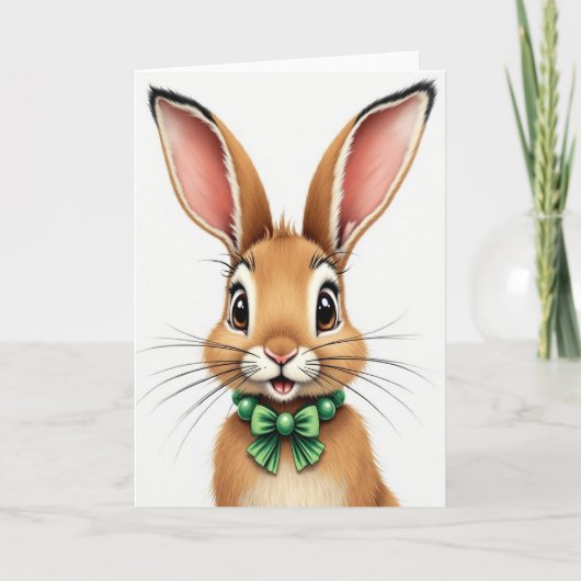 Carte de portrait d'animal mignon (Devant)