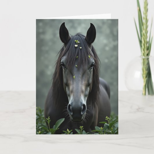 Carte de portrait de beauté Dark Horse (Devant)