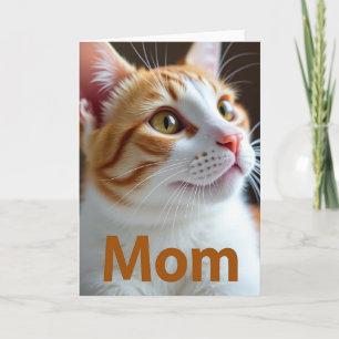 Carte de portrait de chat aimant