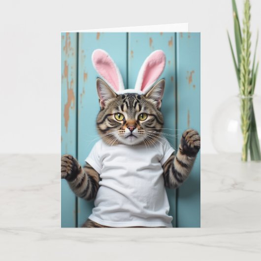 Carte de portrait de chat costumé (Devant)