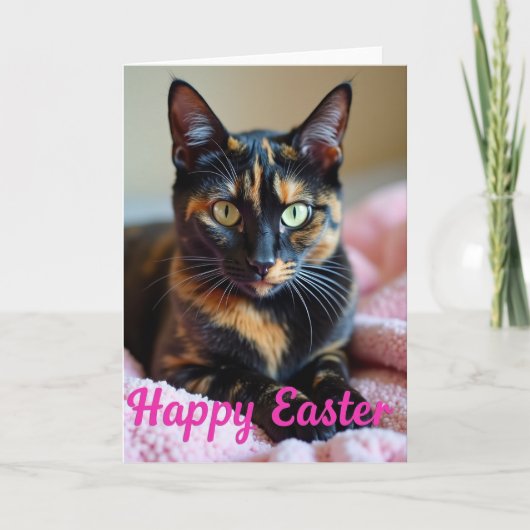 Carte de portrait de chat en mosaïque (Devant)