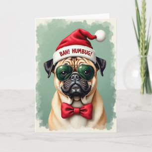 Carte de portrait de chien grincheux