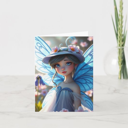 Carte de portrait de fée de printemps (Devant)