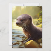 Carte de portrait de la faune de Baby Otter (Devant)