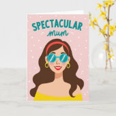 Carte de portrait de maman chic (Fleur jaune)