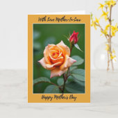 Carte de portrait Striped Bloom (Fleur jaune)