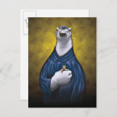 Carte de post-diplôme de l'ours polaire bleu (Devant / Derrière)