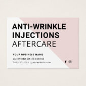 Carte de post-soins Botox Anti Wrinkies Injections (Devant)