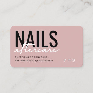 Carte de post-soins des ongles neutres
