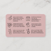 Carte de post-soins des ongles neutres (Dos)