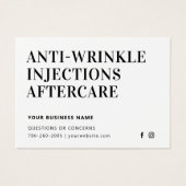 Carte de post-soins simple anti-rinçage (Devant)