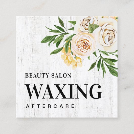 Carte de post-soins Spring Wood Waxing (Devant)