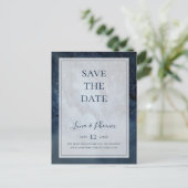 Carte de postale de save the date ciel céleste ave (Debout devant)